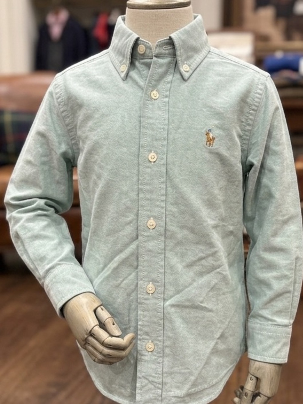NWT ✨ Ralph Lauren Boys Pale Blue Button-Down Oxford Shirt size 2T